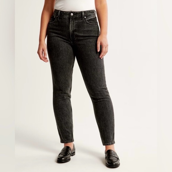 Abercrombie & Fitch Denim - Abercrombie & Fitch High Rise faded black jeans
